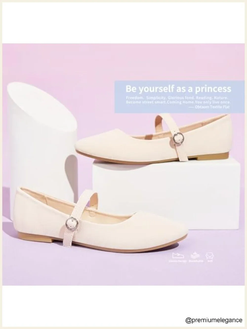 Classic Mary Jane Flat Round Toe Ballet Flats Dressy Fabric Business Flats
